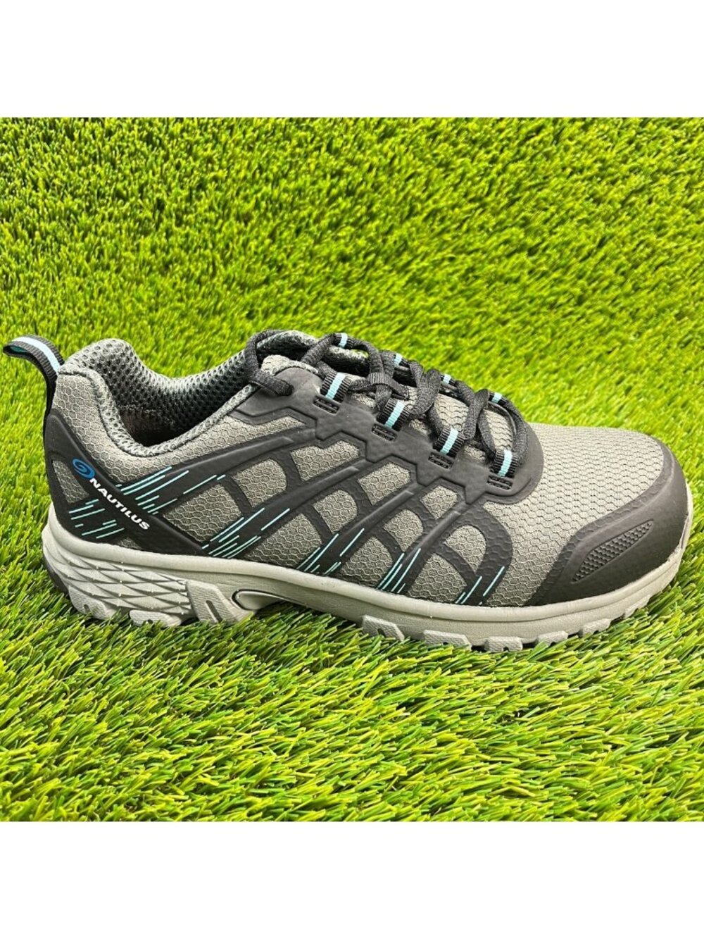 Nautilus Stratus Womens Size 9.5 Gray Black Composite Toe Work Safety Shoes